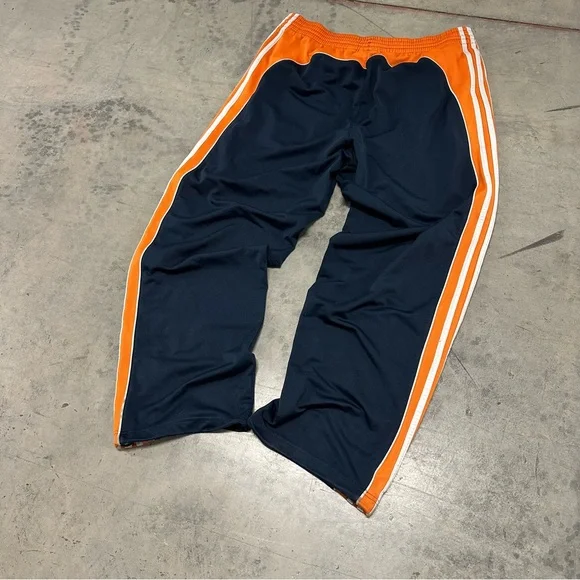 Vintage Y2K Adidas Mens Large Spell Out Striped Wide Leg Sweatpants Pants - Picture 11 of 13